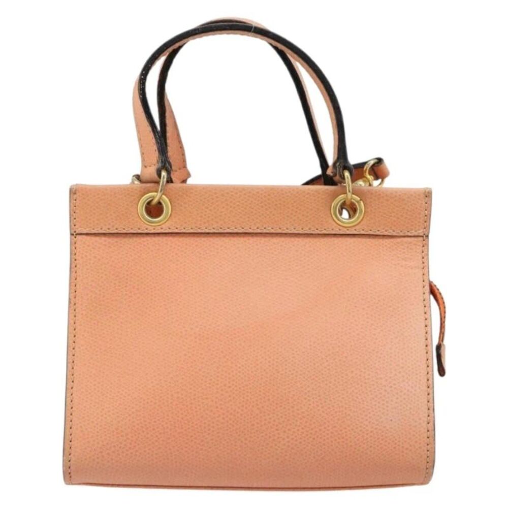 Celine Handbag Leather Orange Leather Handbag